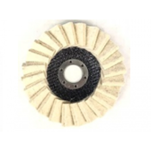 круг войлочный лепестковый ф125х22,2 белый электротехнический